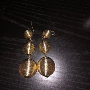 Gold, dangly earrings